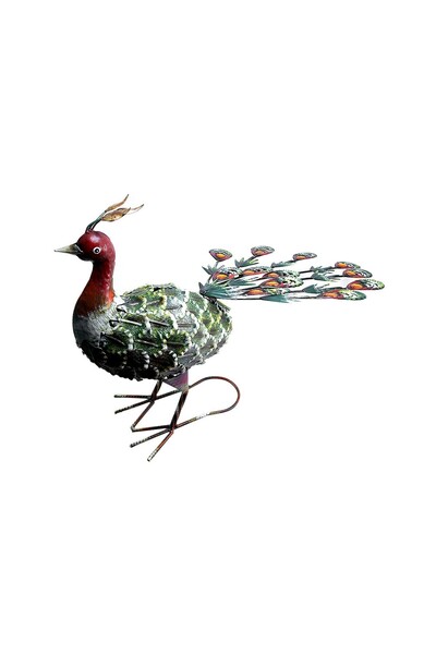 JollyMag Garden decoration, metal, green peacock, 23x62x43 cm