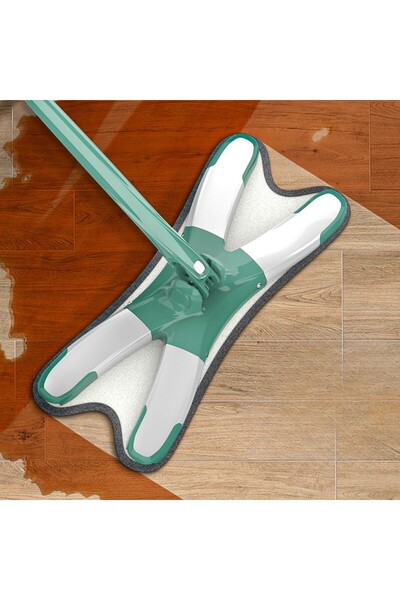 Flippy Flat Mop with Microfiber Cloth, Flippy, 360° Rotation, 38 x 140 cm, Green