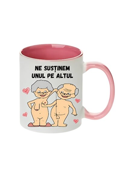 T&M Personalizare Personalized mug - We support each other! pink interior, 330 ml