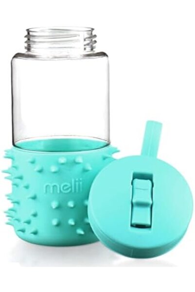 Melii Fidget Friendly Water Bottle for Kids 17 oz - Sensory Exploration with Soft Silicone Spikes -
