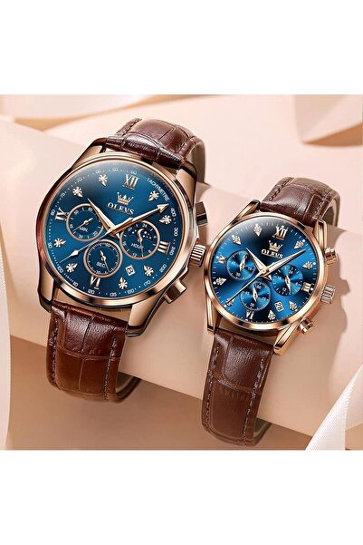 OLEVS Couple Pair Quartz Watches His and Her Couple Set