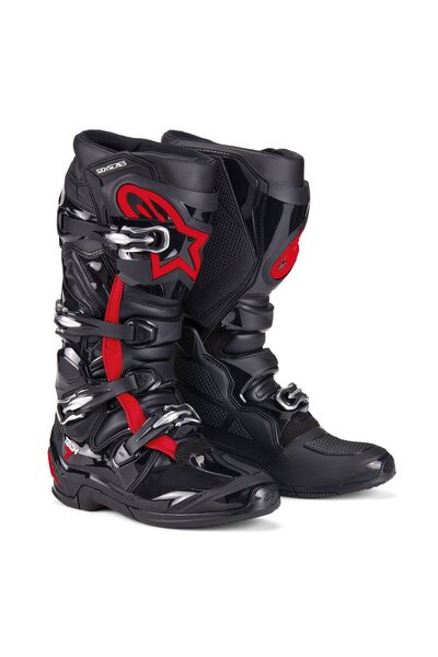 Alpinestars TECH 7 Kros Motosiklet Botu Siyah Kırmızı