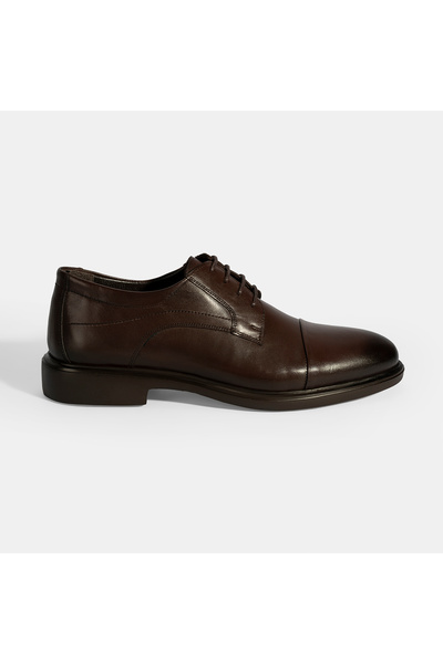Desa Men's Brown Lace-Up Leather Classic Shoes