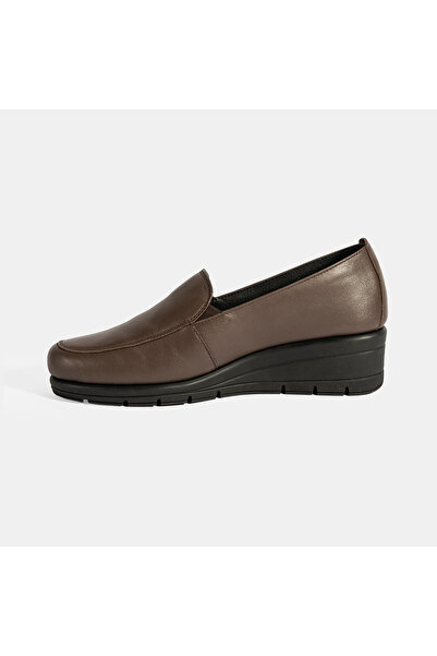 Desa Women's Brown Desacomfort Wedge Heeled Leather Shoes