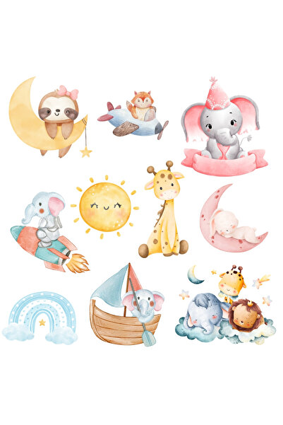 Bimotif Karışık priz ve duvar stickerı, 10x15 cm