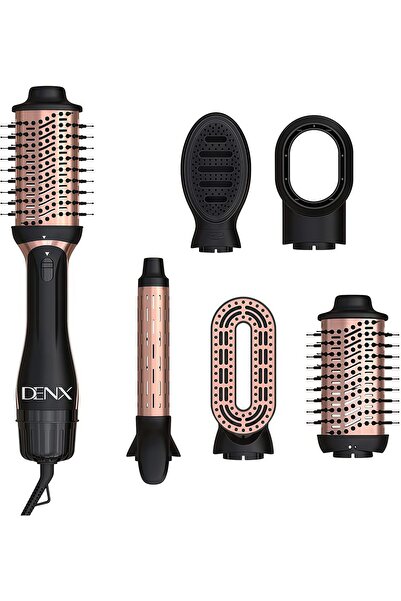Generic 5-in-1 Hair Dryer Brush Set for Women by Denx - Hot Air Styling Tool with Hair Dryer, Curler, Volumi