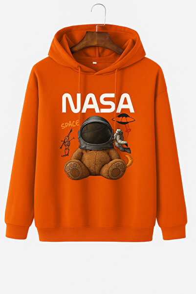 Kokina سويت شيرت بقلنسوة مطبوع عليه دمية دب ناسا للجنسين من القطن الممشط بثلا...