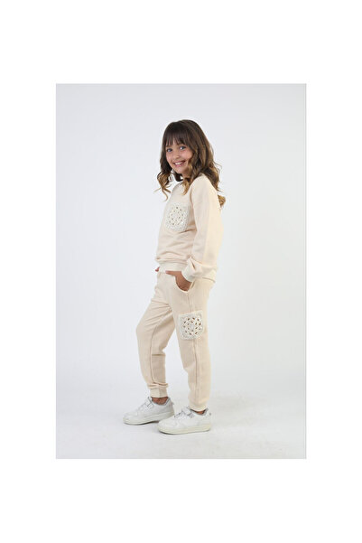 JABBER Girls' Sequin Knitwear Set with Pocket Detail