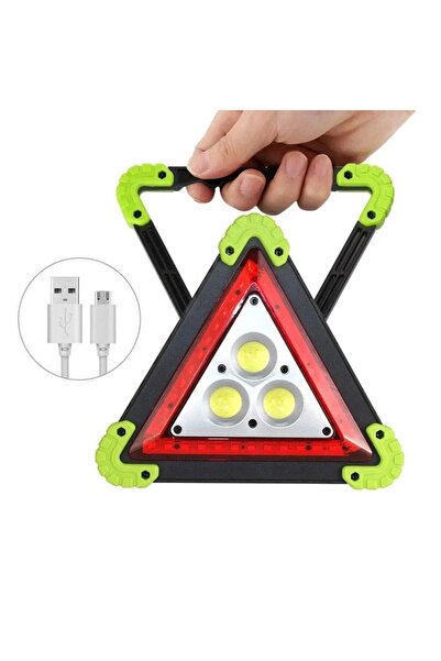 Flippy Triunghi Multifunctional de Avertizare, Flippy, Lanterna LED, Verde