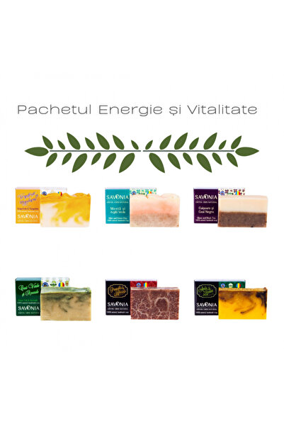 Savonia Pack of 6 Natural Soaps - Energy and Vitality