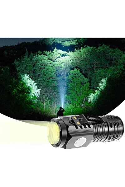 Flippy 3-LED Mini Flashlight, USB Rechargeable, 5W, 100-200m Range