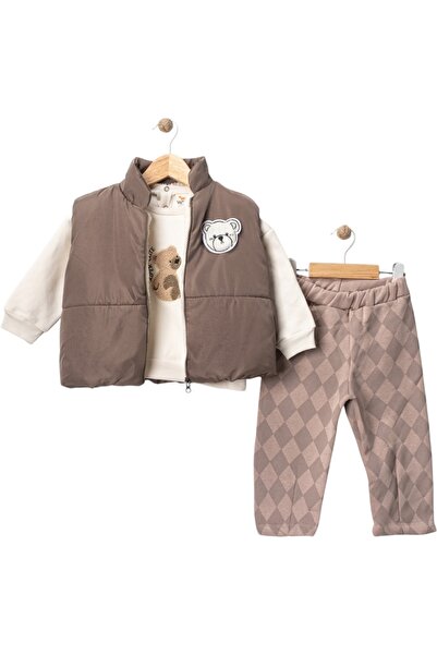 Buqete Bear Figure with Vest Men's 3-Piece Set