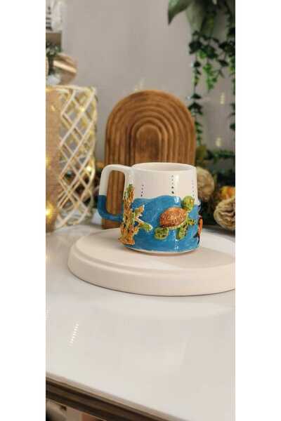 AYLEFE HOBBY Handmade Sea Themed Ceramic Mug