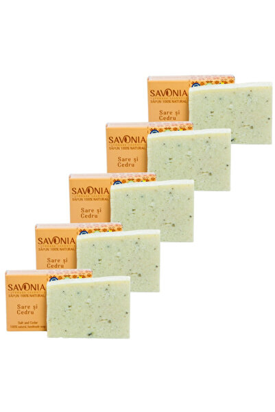 Savonia Set 5 buc - Sapun Sare si Cedru,