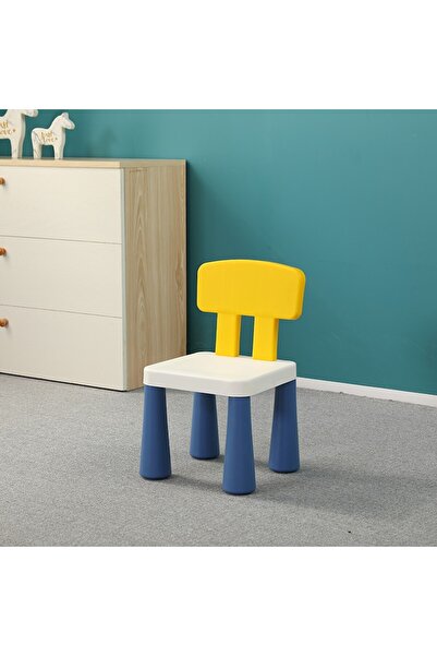 indiggo Scaun de plastic pentru copii Indiggo®, colorat și ergonomic, albastru