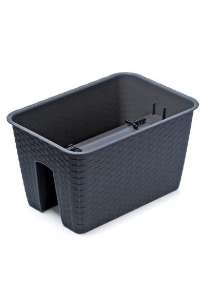 JollyMag Ghiveci decorativ de flori, dreptunghiular, pentru balustrade, antra...