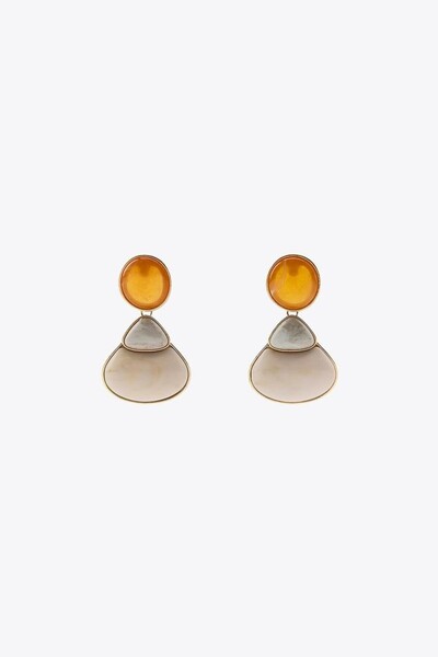 My Joyas Design Zr Model Cream Bone Acrylic Earrings