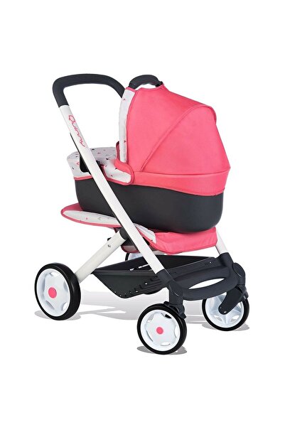 JollyMag Carucior pentru papusi Smoby Quinny Combi 3 in 1 roz