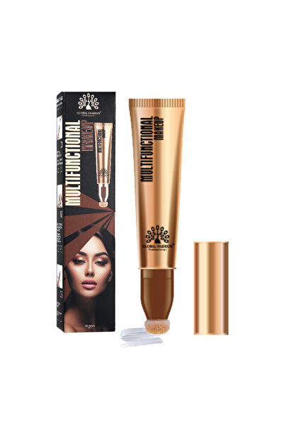 global fashion عصا مكياج - كونتور، أحمر خدود، وهايلايتر، أداة توزيع ناعمة، نب...