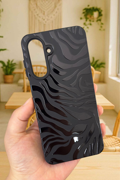 Vip Case Samsung Galaxy A56 Uyumlu Zebra Desenli Silikon Darbe Emici Klasik Korumalı Rubber Kılıf 277