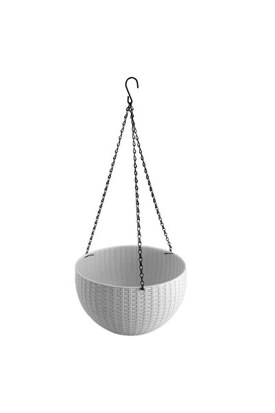 JollyMag Ghiveci de flori suspendat, alb, 26x16 cm