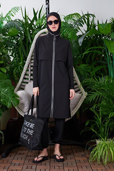 Moodbasic GÜMÜŞ ŞERİTLİ TESETTÜR MAYO