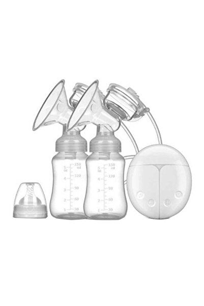 kiddoz مضخة الثدي الكهربائية Bb15، زجاجة رضاعة سعة 150 مل، باللون الأبيض