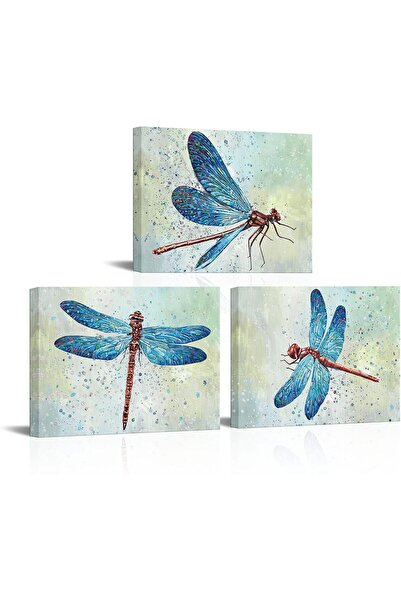 Emoda home Trove لوحة فنية جدارية من قماش هومو آرت - تصميم اليعسوب الطبيعي، م...