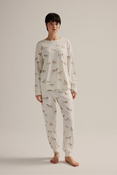 Hays Kadın Pamuklu Cepli Uzun Pijama Altı