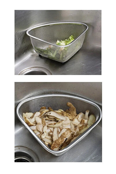 RENK YAPI RÜYASI سلة تصريف مجدولة داخل الحوض سعة 3 لتر، منظم إسفنجي، سلة فولا...