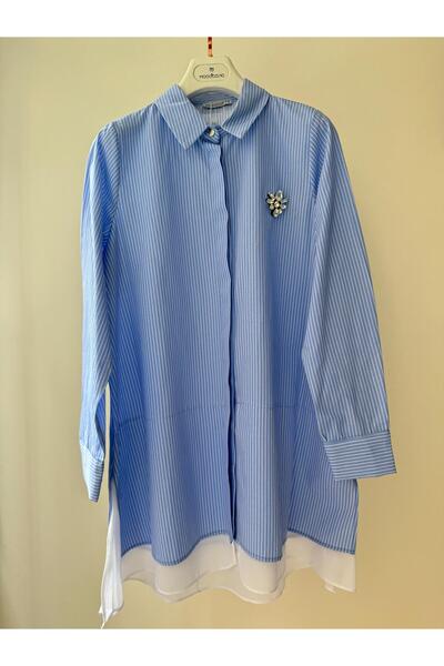 Mymood Cămașă cu dungi și detalii accesorii