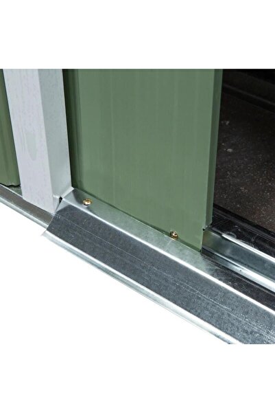 JollyMag Zahradní domek/kůlna/kůlna na uložení nářadí, včetně základní konstrukce, ocel, zelená