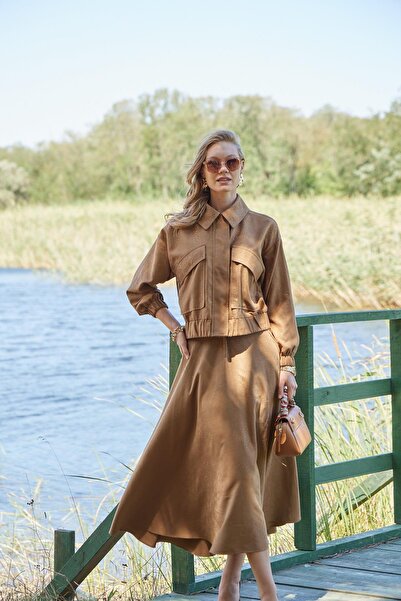 Moodbasic TAŞLI SÜET ETEKLİ TAKIM