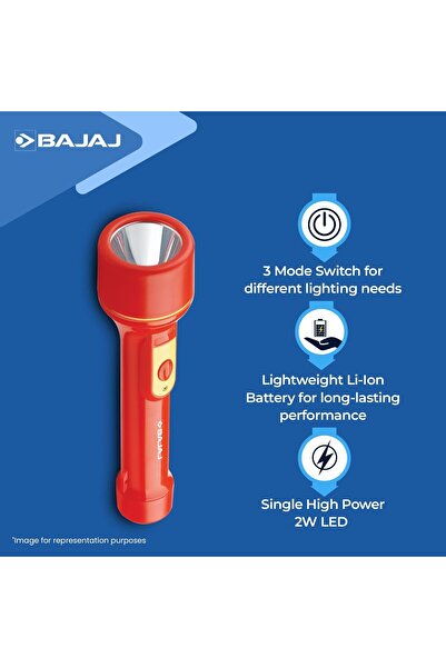 Bajaj Raftaar Jumbo LED RC Torch (Red)