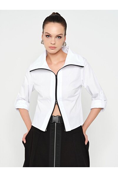 roibyardaözmen Pamuk,Fermuarlı,Oturumlu,Tasarım Gömlek