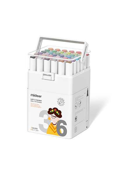 Mideer أقلام تحديد ثنائية الطرف - 36 لونًا