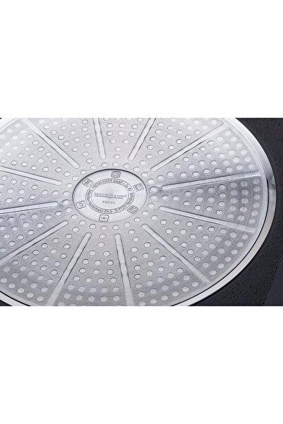 FACKELMANN Pressed aluminum grill pan 28x28 cm, Cosmo, PFAS-free with ceramic coating