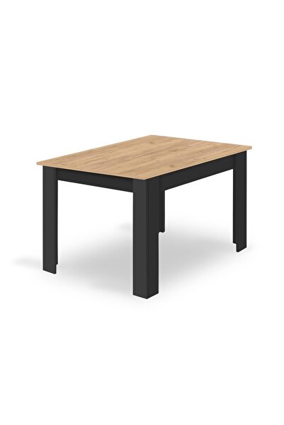 JollyMag Masa pentru sufragerie/living, Artool, lemn, negru si stejar Artisan...