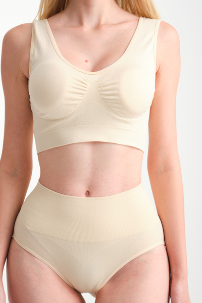 F&W FİT WOMEN Toparlayıcı Sıkılaştırıcı Kalın Askılı Pedli Büstiyer 5040