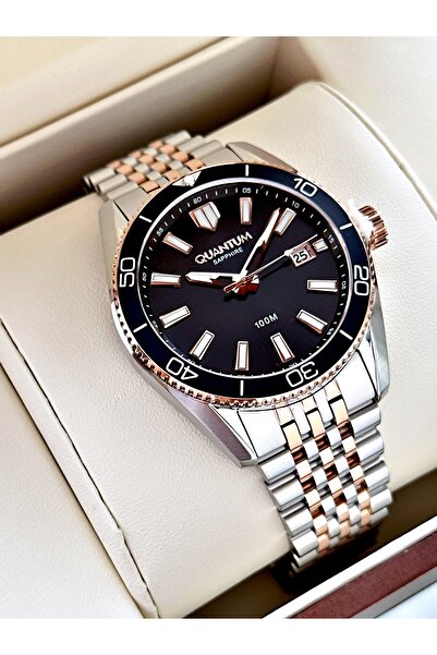 Quantum Special Design Sapphire Glass 24 Months Warranty Steel Band Steel Case Men's Wristwatch Adg1215Sz