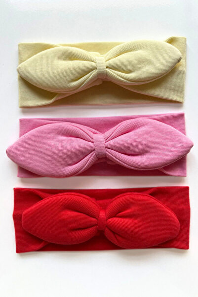 Eray Kids Girl's Bow Ribbon Casual Bandana 3-Piece Set (Ages 1-5)