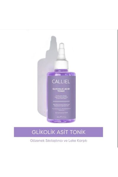 CALLIEL _ KOZMETİK Leke Karşıtı Gözenek Sıkılaştırıcı Glikolik Asit Tonik 200 Ml