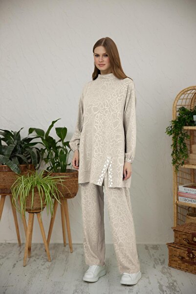 Moodbasic YIRTMACI TAŞLI PAMUKLU TAKIM