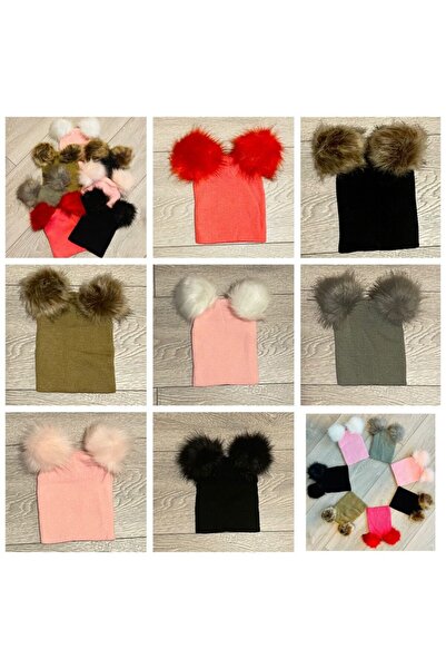 JollyMag Drool Pom Pom Hat (Color: Pink/White)