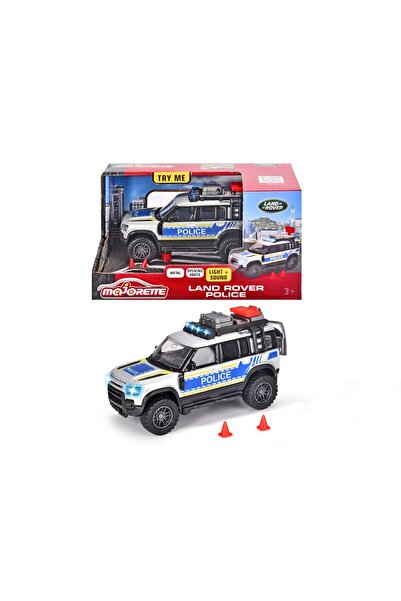 JollyMag MAJORETTE LAND ROVER POLICE CAR WITH LIGHTS AND SOUNDS