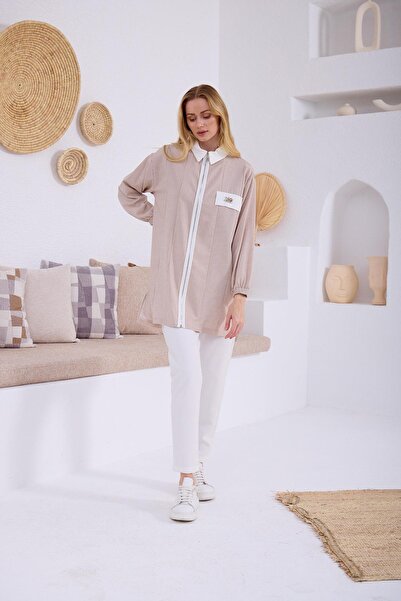 Moodbasic ÇİZGİLİ FERMUARLI PAMUKLU TUNİK