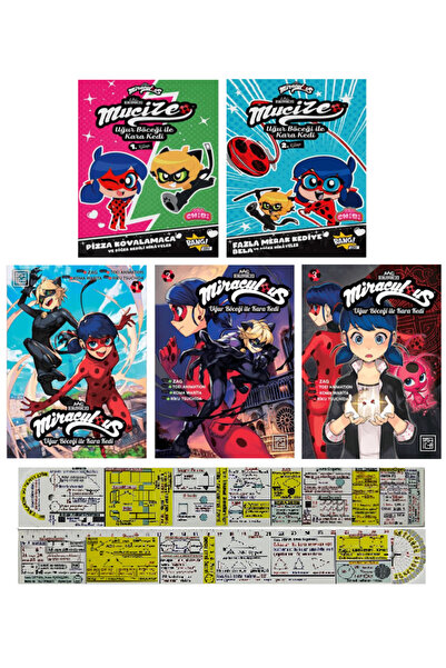 Destek Yayınları Miraculous Uğurböceği ve Kara Kedi 3 Manga + 2 Çizgi Roman 5...