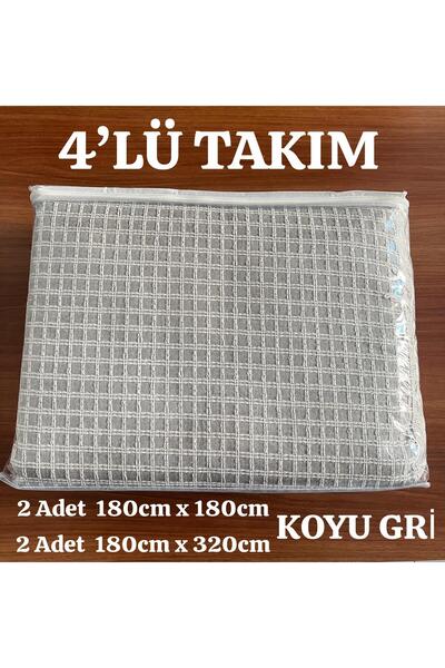 İsmail Gürel SET DE 4 Huse decorative pentru scaune, canapea, canapea extensi...