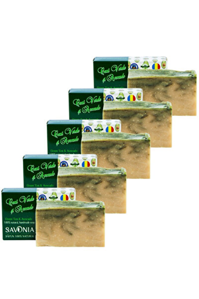 Savonia Set of 5 - Green Tea and Avocado Soap,