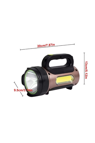NEO Solar Flashlight, 30W, Front and Side LED, Lighting Range 500 m, Power 30 w, Strobe, Neo™